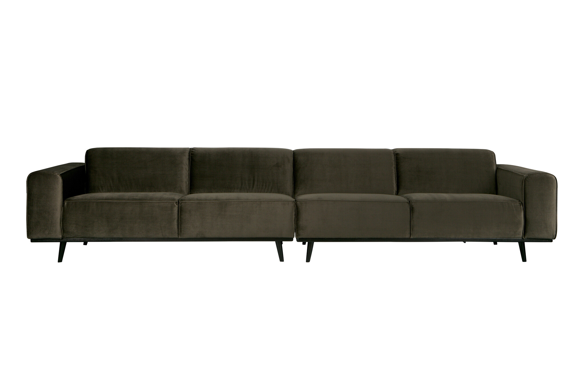 BePureHome-collectie Statement Xl 4-zits Bank 372 Cm Fluweel Warm Groen