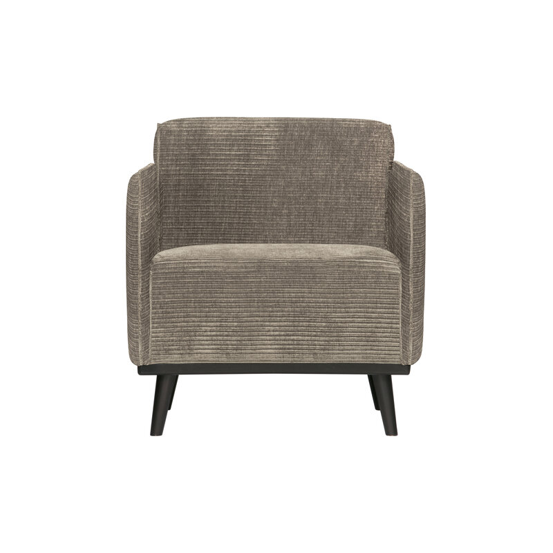 BePureHome-collectie Statement Fauteuil Met Arm Brede Platte Rib Clay