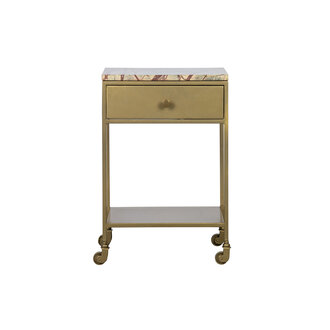 BePureHome Clinic Nachtkastje Marmer Antique Brass