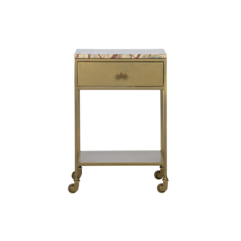 BePureHome-collectie Clinic Nachtkastje Marmer Antique Brass