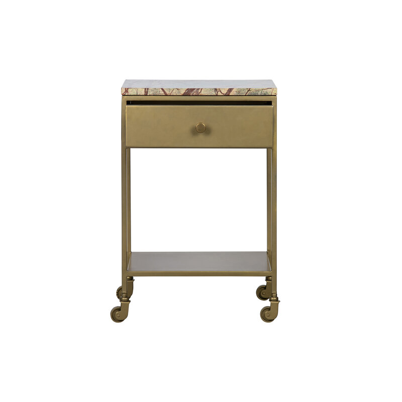 BePureHome-collectie Clinic Nachtkastje Marmer Antique Brass