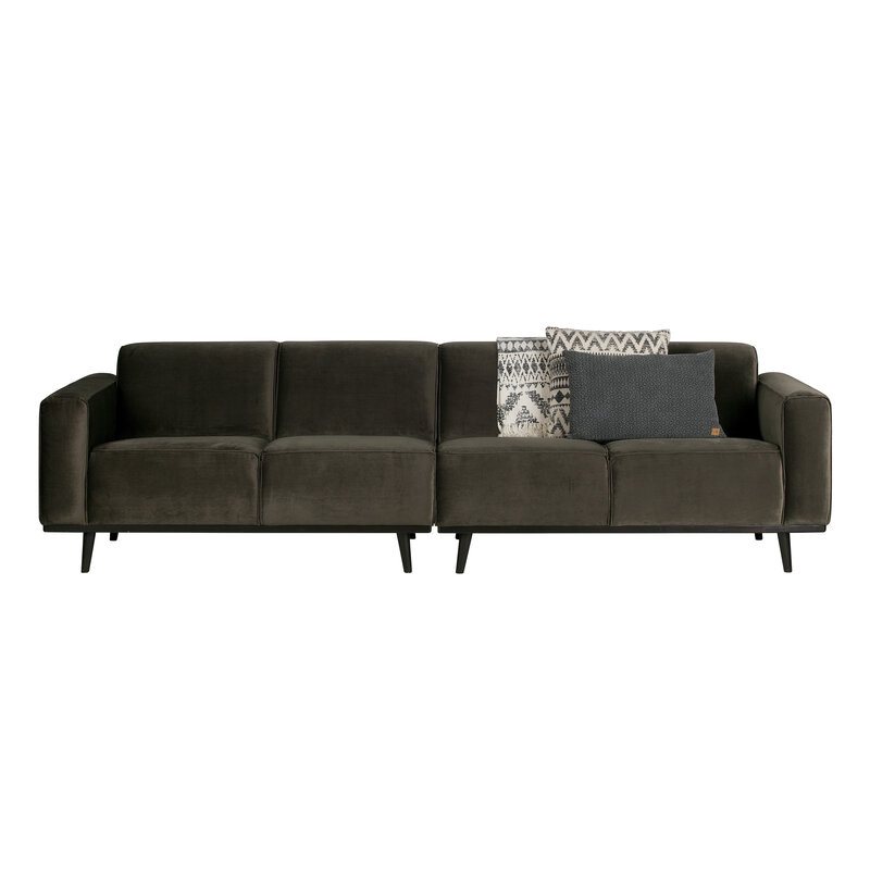 WOOOD-collectie Statement 4-zits Bank 280 Cm Fluweel Warm Groen