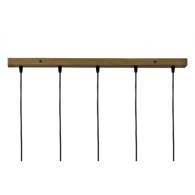 WOOOD-collectie Sprinkle Hanging Lamp 5 Lamps Antique Brass