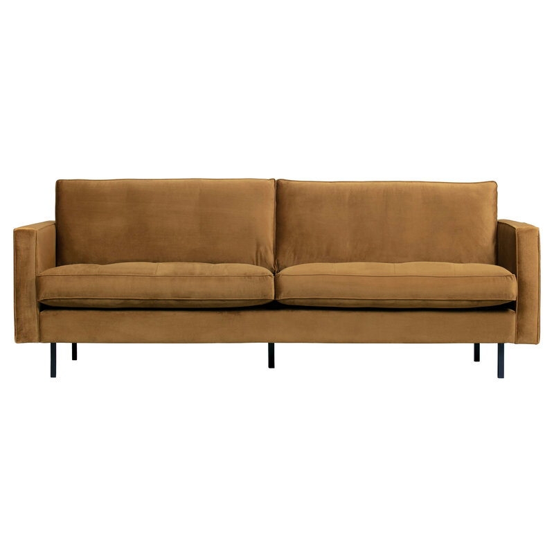 WOOOD-collectie Rodeo Classic Sofa 2,5-seater Velvet Honey Yellow