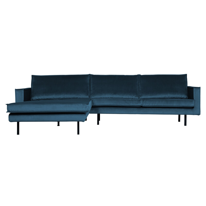 WOOOD-collectie Rodeo Chaise Longue Left Velvet Blue