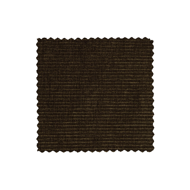 WOOOD-collectie Statement Hoekbank Links Platte Brede Rib Warm Groen