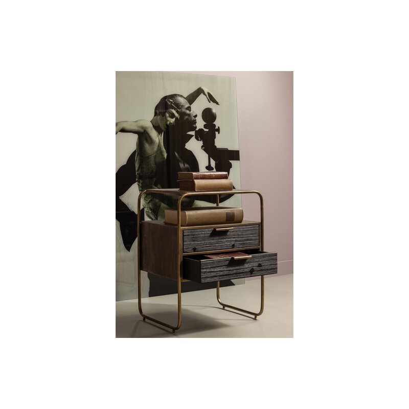 BePureHome-collectie Polite Nightstand Metal/wood Antique Brass