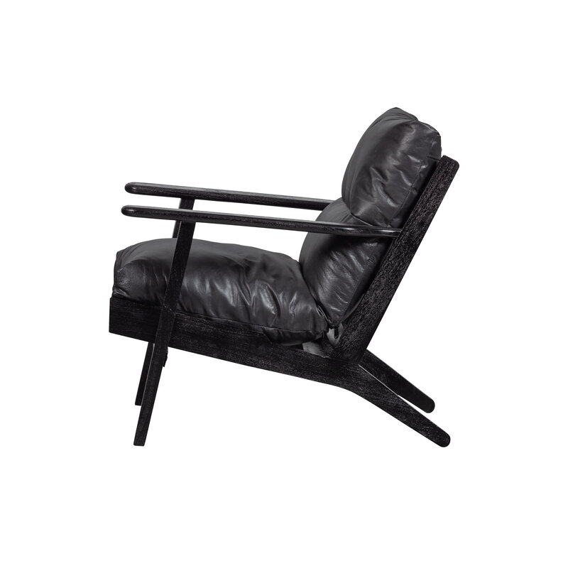 BePureHome-collectie Houston Armchair Real Leather Black