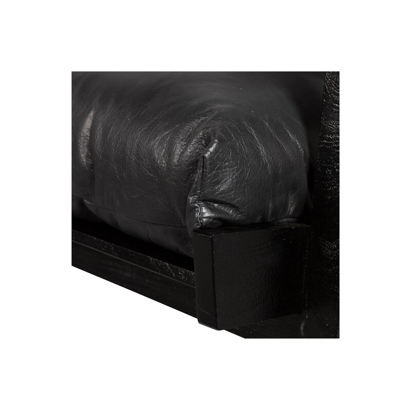 WOOOD-collectie Houston Fauteuil Echt Leer Zwart