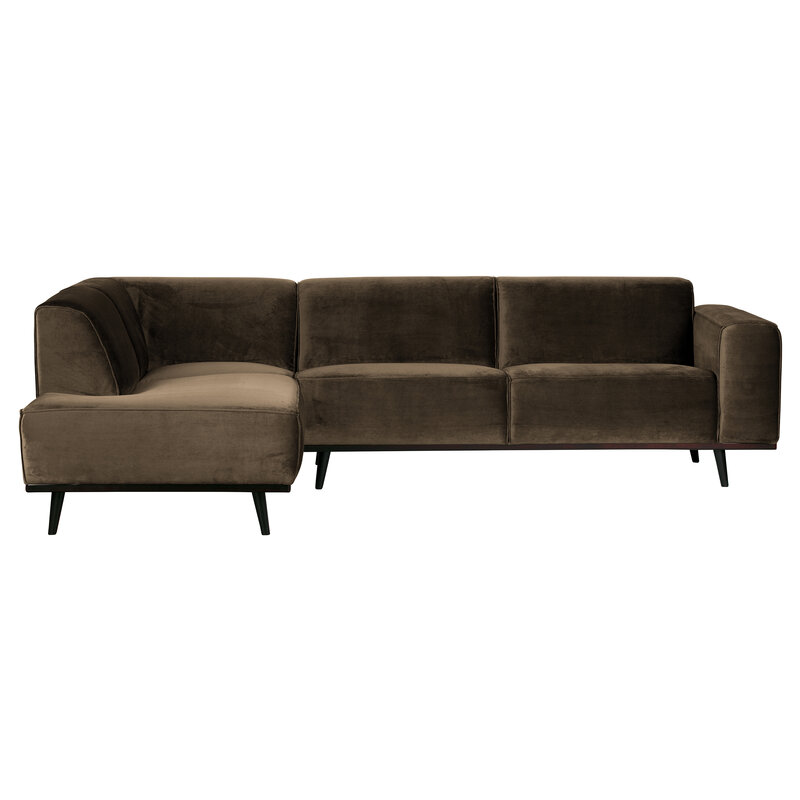 WOOOD-collectie Statement Corner Sofa Left Velvet Taupe
