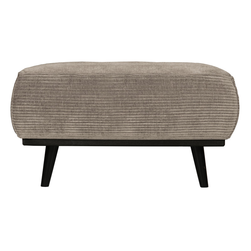 WOOOD-collectie Statement Hocker Brede Platte Rib Clay