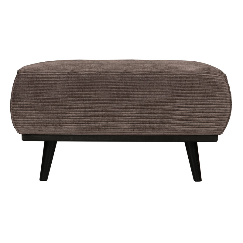 WOOOD-collectie Statement Hocker Brede Platte Rib Taupe