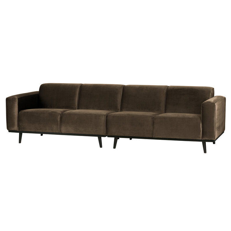 WOOOD-collectie Statement 4-zits Bank 280 Cm Fluweel Taupe