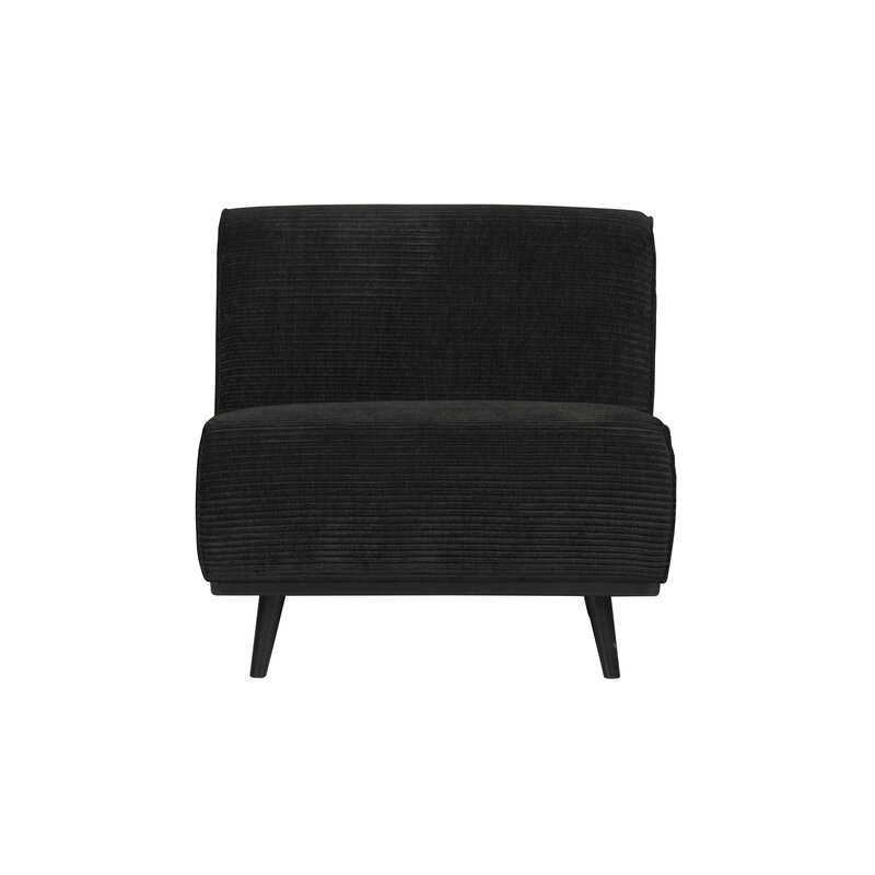WOOOD-collectie Statement 1-zits Element Brede Platte Rib Graphite
