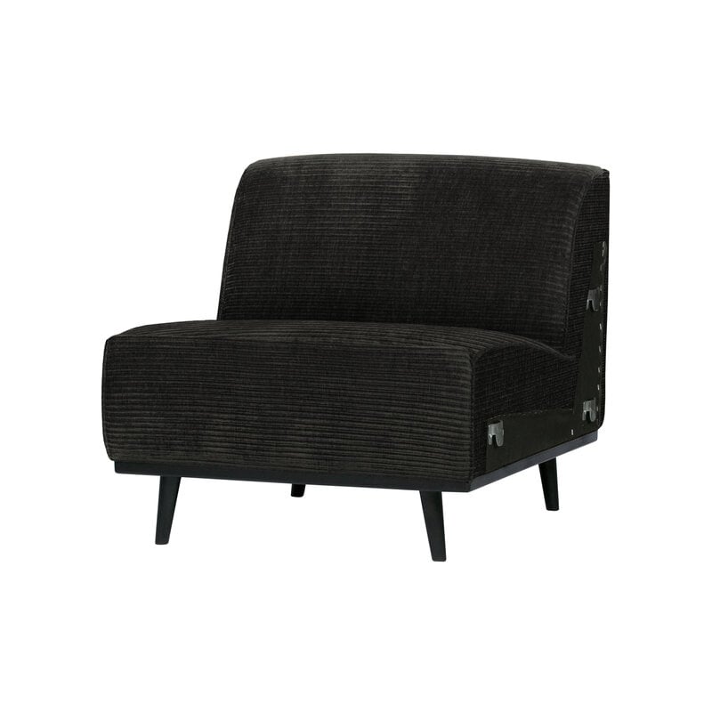 WOOOD-collectie Statement 1-zits Element Brede Platte Rib Graphite