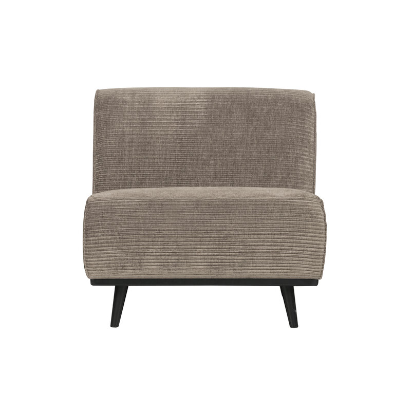 WOOOD-collectie Statement 1-zits Element Brede Platte Rib Clay