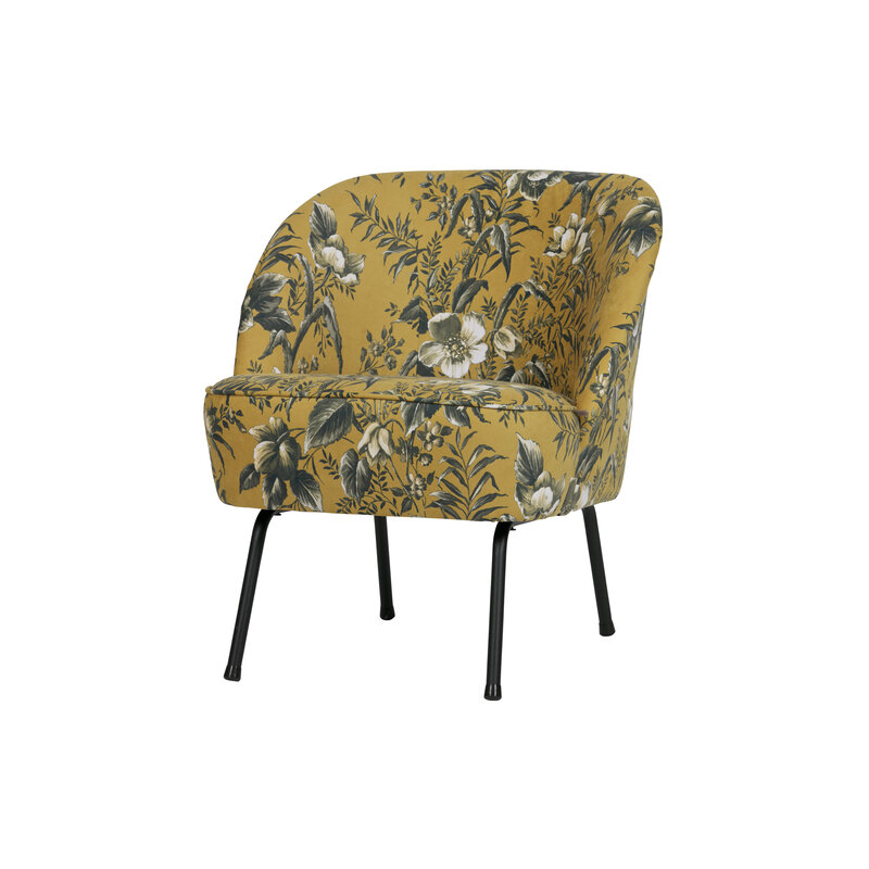 WOOOD-collectie Vogue Fauteuil Fluweel Poppy Mosterd