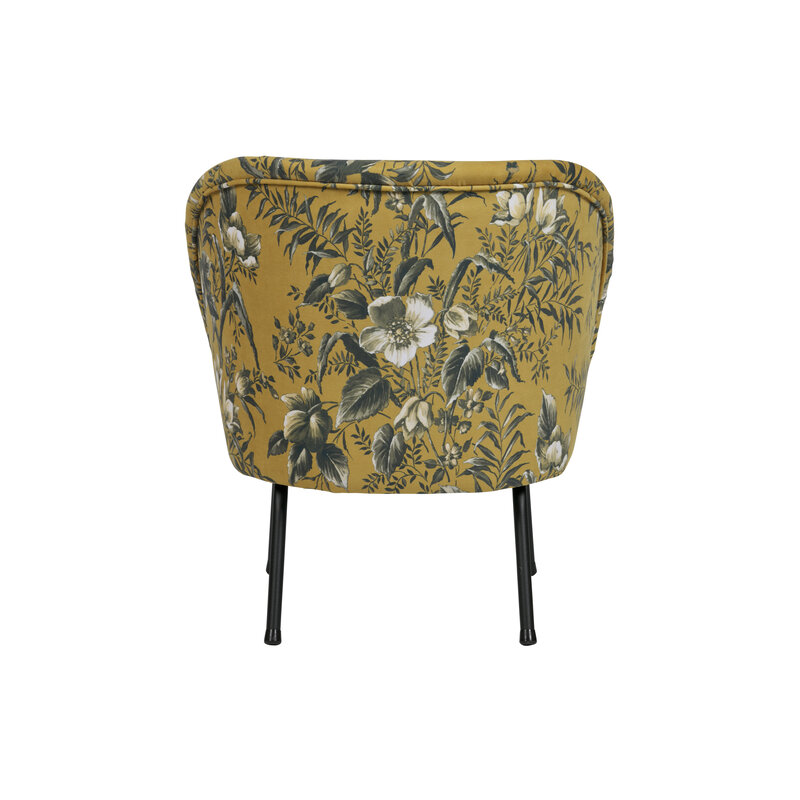 WOOOD-collectie Vogue Fauteuil Fluweel Poppy Mosterd