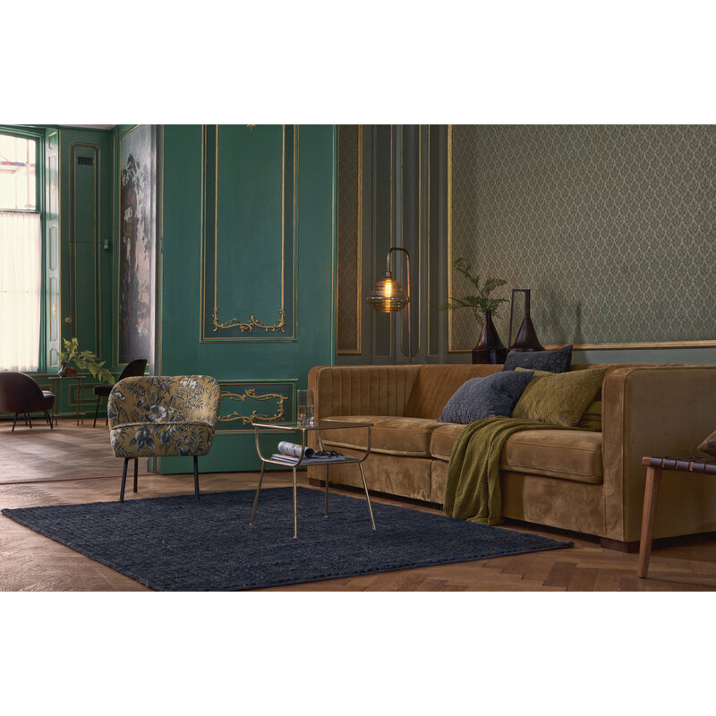 WOOOD-collectie Vogue Fauteuil Fluweel Poppy Mosterd