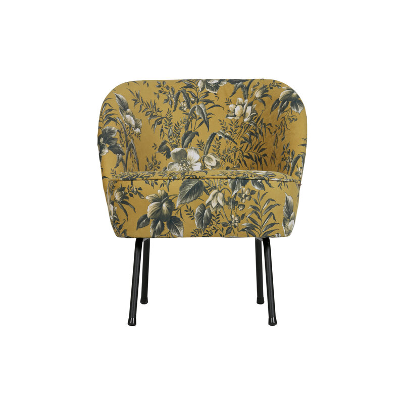 WOOOD-collectie Vogue Fauteuil Fluweel Poppy Mosterd