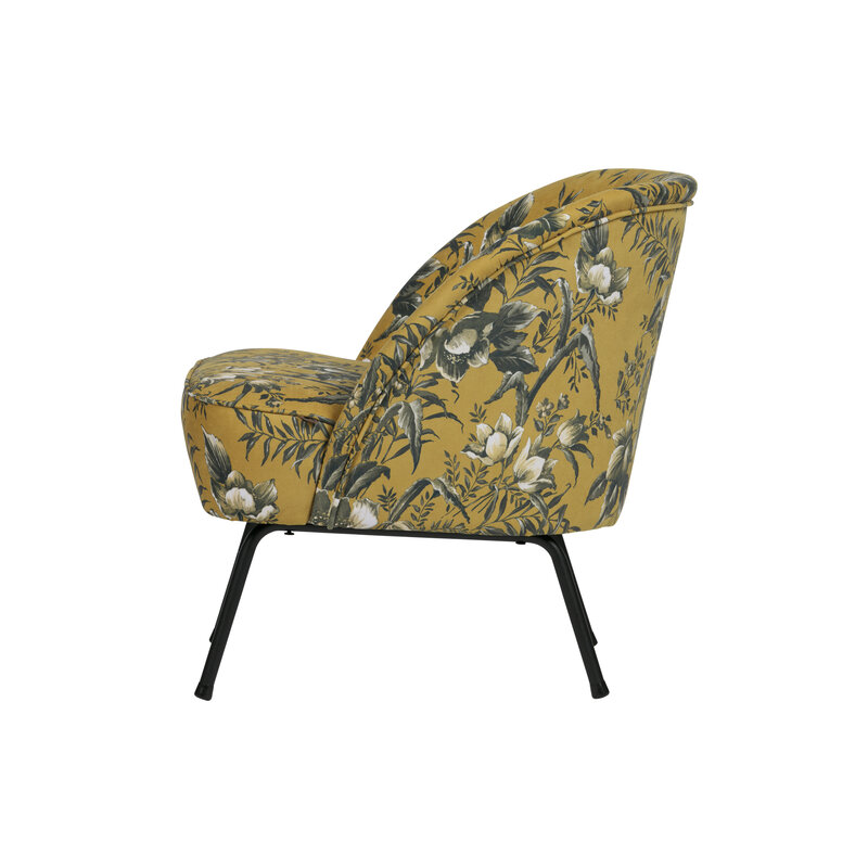 WOOOD-collectie Vogue Fauteuil Fluweel Poppy Mosterd