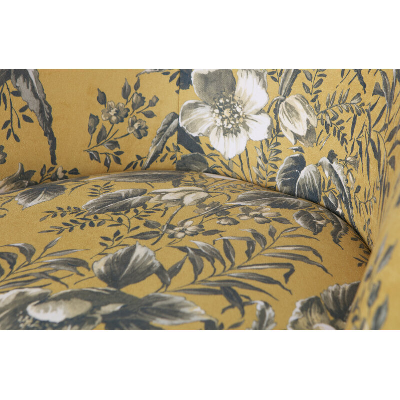 WOOOD-collectie Vogue Fauteuil Fluweel Poppy Mosterd