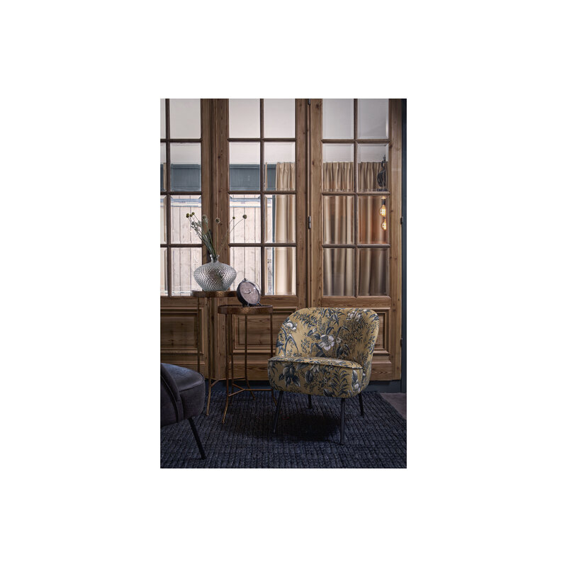 WOOOD-collectie Vogue Fauteuil Fluweel Poppy Mosterd