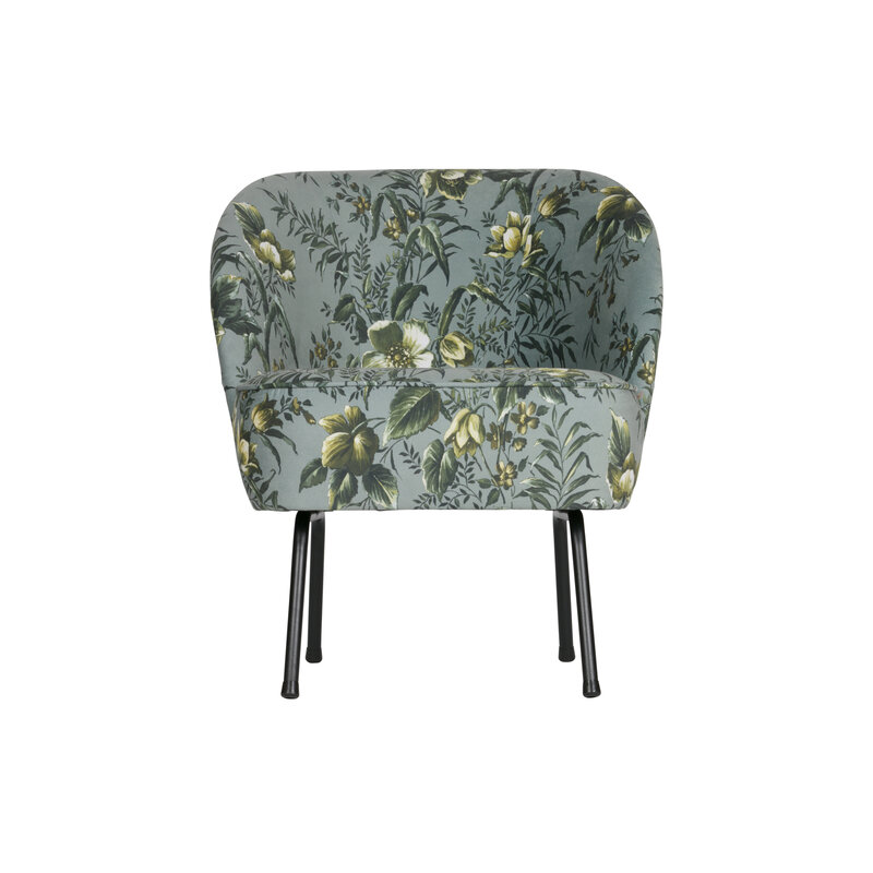WOOOD-collectie Vogue Fauteuil Fluweel Poppy Grijs