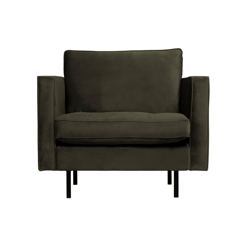 WOOOD-collectie Rodeo Classic Fauteuil Velvet Dark Green Hunter