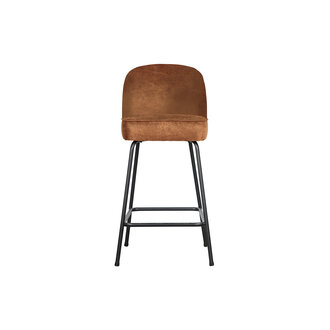 BePureHome Vogue Bar Stool 65cm Leather Cognac