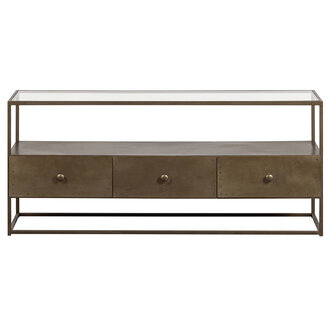 WOOOD Depart Tv Meubel Metaal Antique Brass
