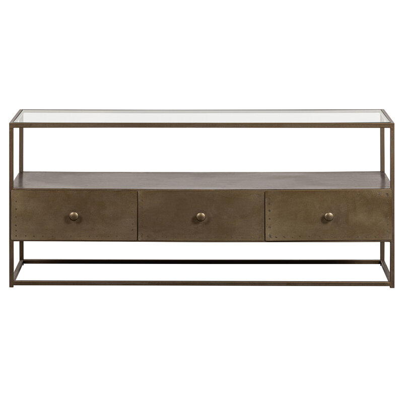 WOOOD-collectie Depart Tv-stand Metal Antique Brass