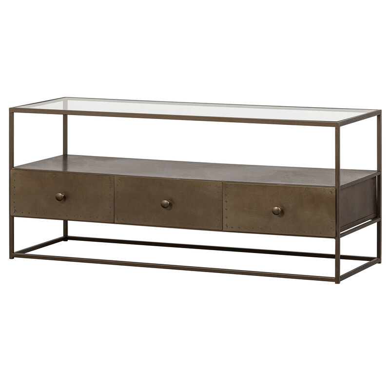 WOOOD-collectie Depart Tv-stand Metal Antique Brass