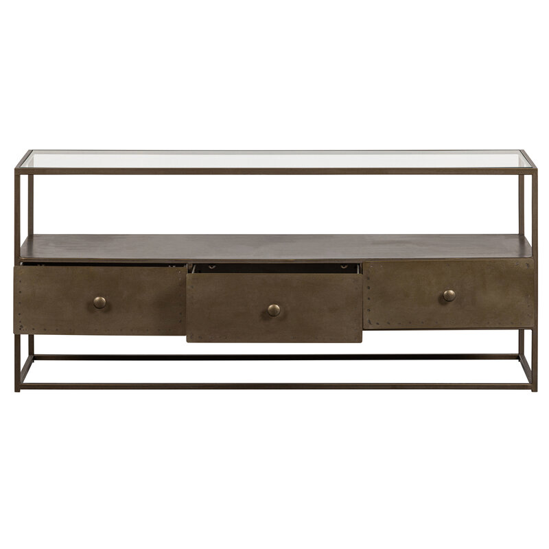 WOOOD-collectie Depart Tv-stand Metal Antique Brass