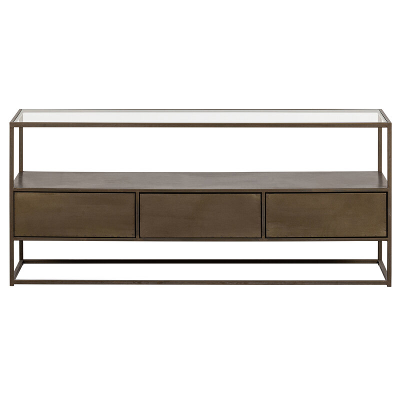 WOOOD-collectie Depart Tv-stand Metal Antique Brass