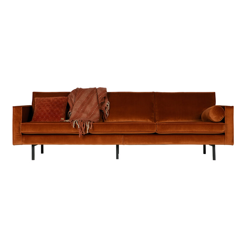 BePureHome-collectie Rodeo Bank 3-zits Velvet Roest