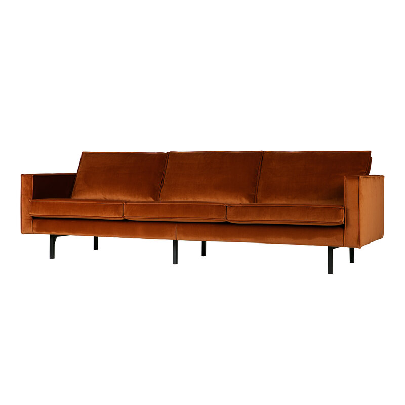BePureHome-collectie Rodeo Bank 3-zits Velvet Roest