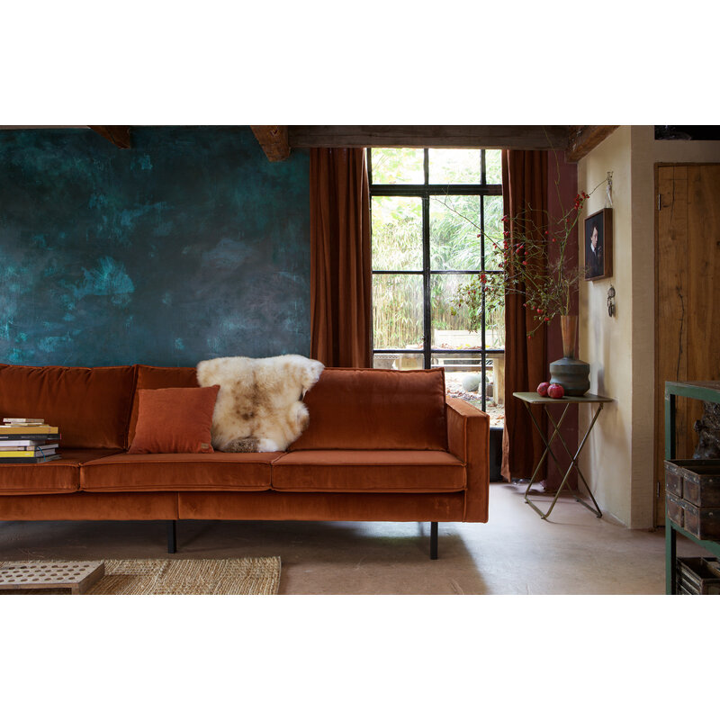 BePureHome-collectie Rodeo Bank 3-zits Velvet Roest