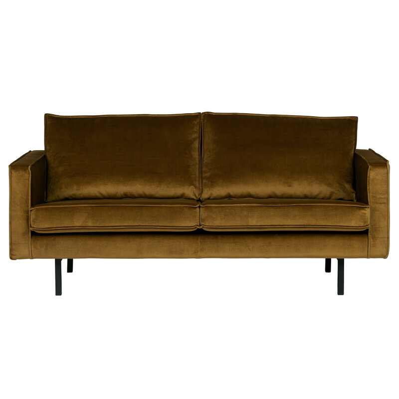 BePureHome-collectie Rodeo Bank 2,5-zits Velvet Honing Geel