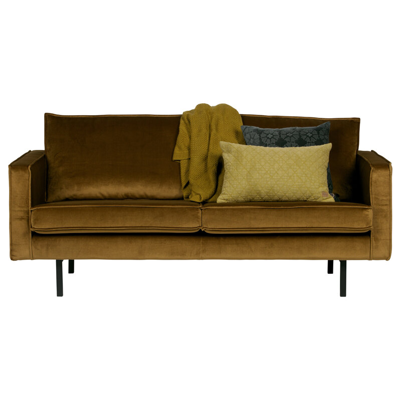 BePureHome-collectie Rodeo Bank 2,5-zits Velvet Honing Geel