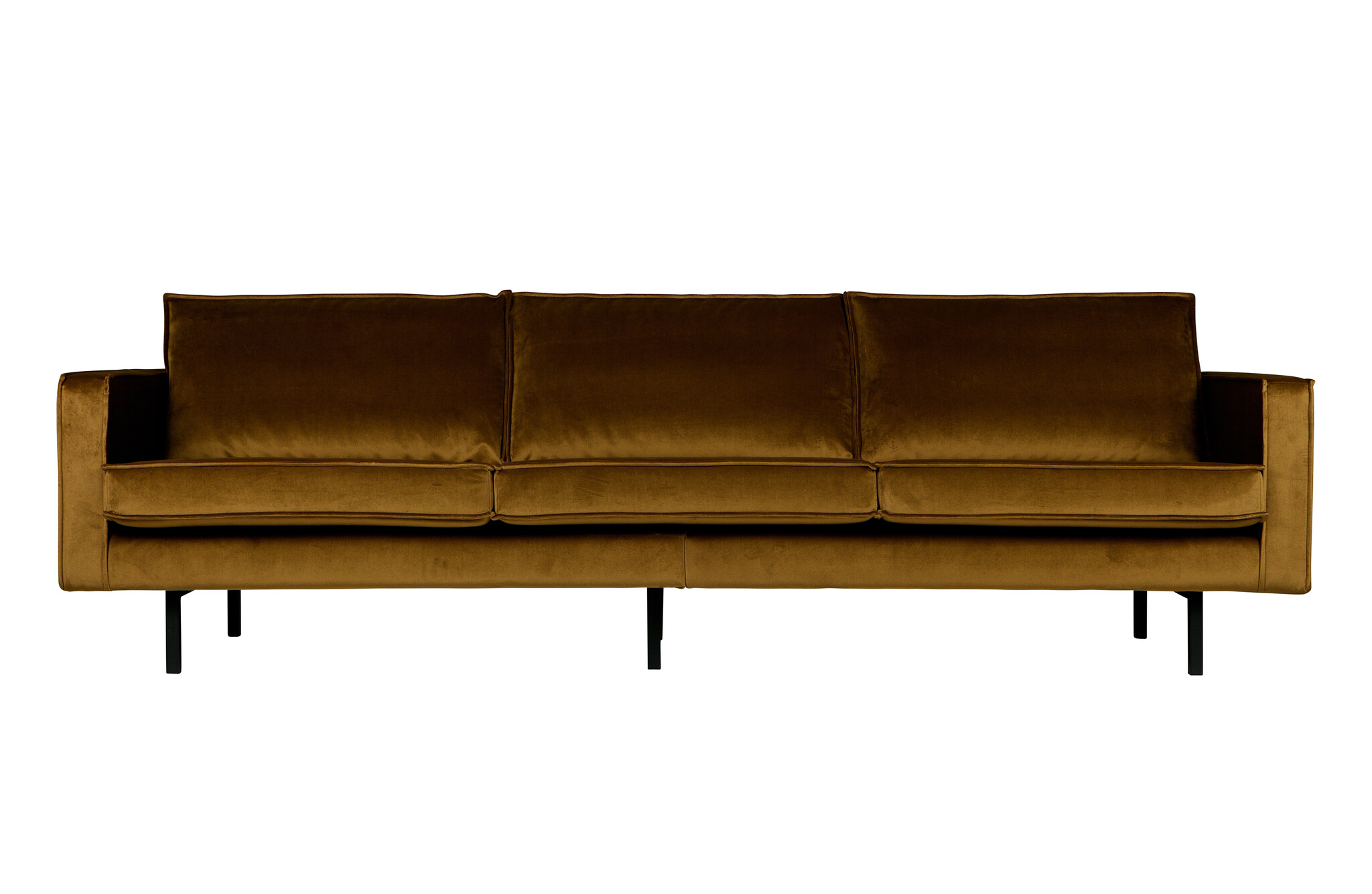 BePureHome-collectie Rodeo Bank 3-zits Velvet Honing Geel