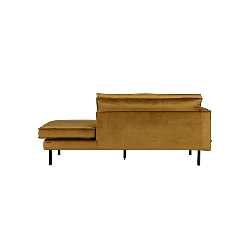WOOOD-collectie Rodeo Daybed Left Velvet Honing Geel