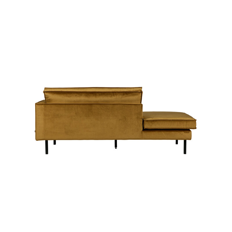 WOOOD-collectie Rodeo Daybed Right Velvet Honing Geel