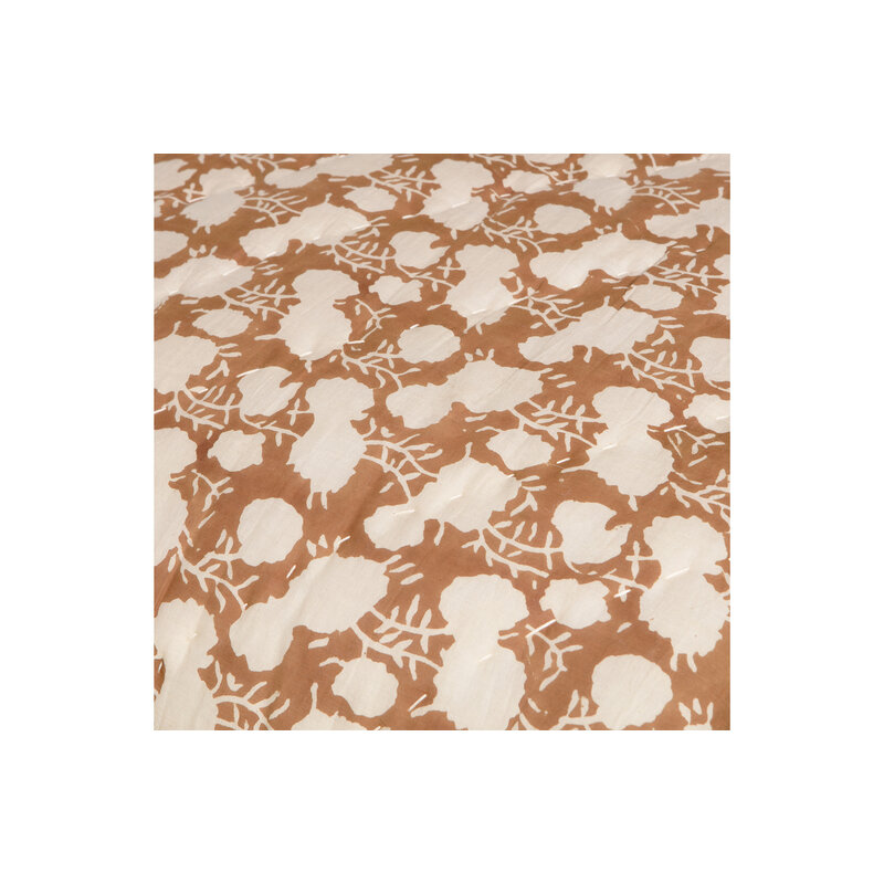 BePureHome-collectie Foliage Quilt/plaid Met Print Hand Gequilt Bruin 220x265cm