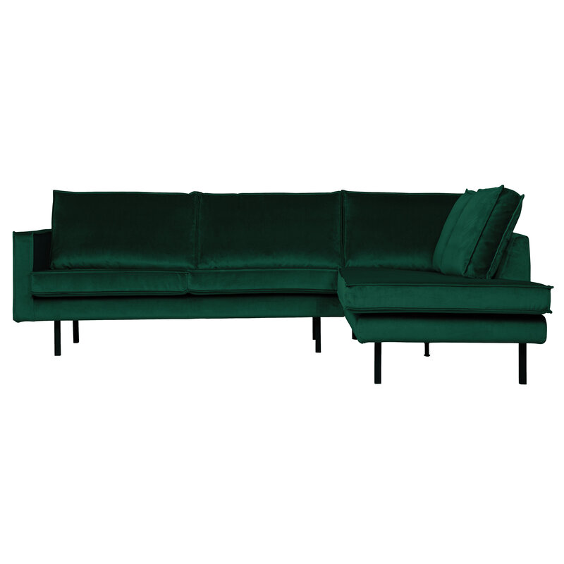 WOOOD-collectie Rodeo Hoekbank Rechts Velvet Green Forest