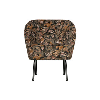 WOOOD Vogue Fauteuil Fluweel Bouquet Zwart