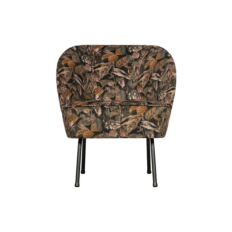 WOOOD-collectie Vogue Fauteuil Fluweel Bouquet Zwart