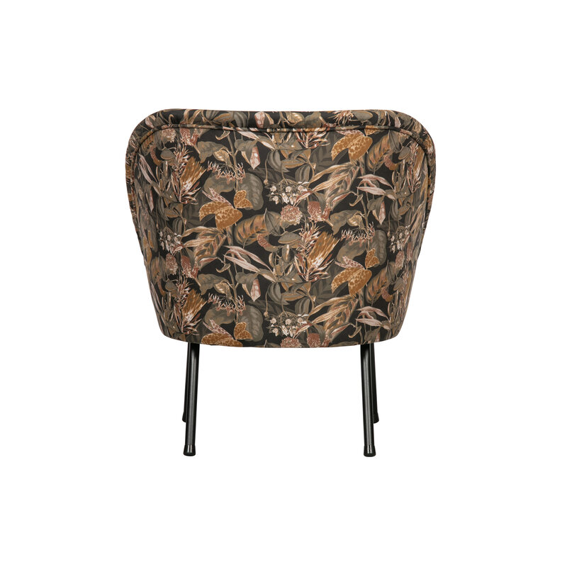 WOOOD-collectie Vogue Fauteuil Fluweel Bouquet Zwart