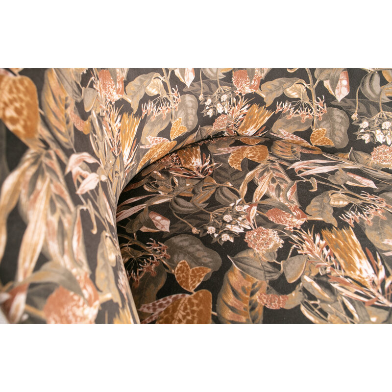 WOOOD-collectie Vogue Fauteuil Fluweel Bouquet Zwart