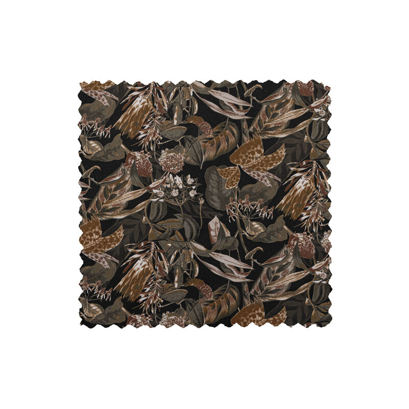 WOOOD-collectie Vogue Armchair Velvet Bouquet Black